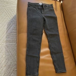 Zara stretchy high waist distressed jean size 8